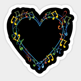 Heart Note - Art Of Music Sticker